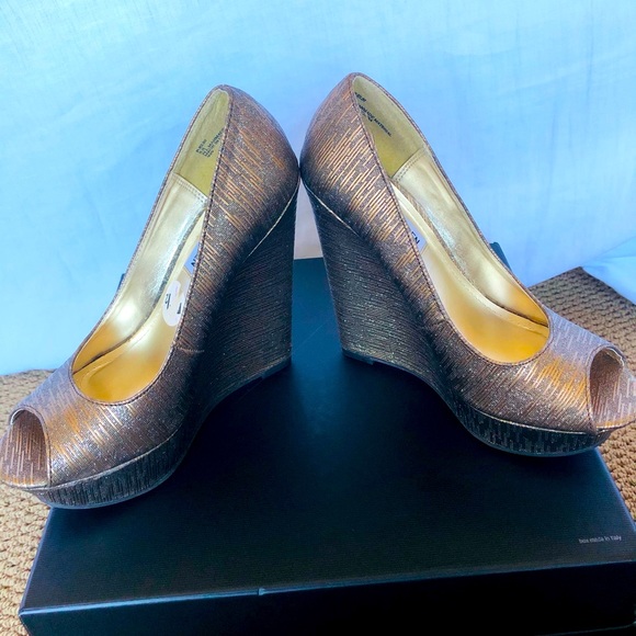 Steve Madden peptoe shoes wedges platforms heels - Picture 6 of 6